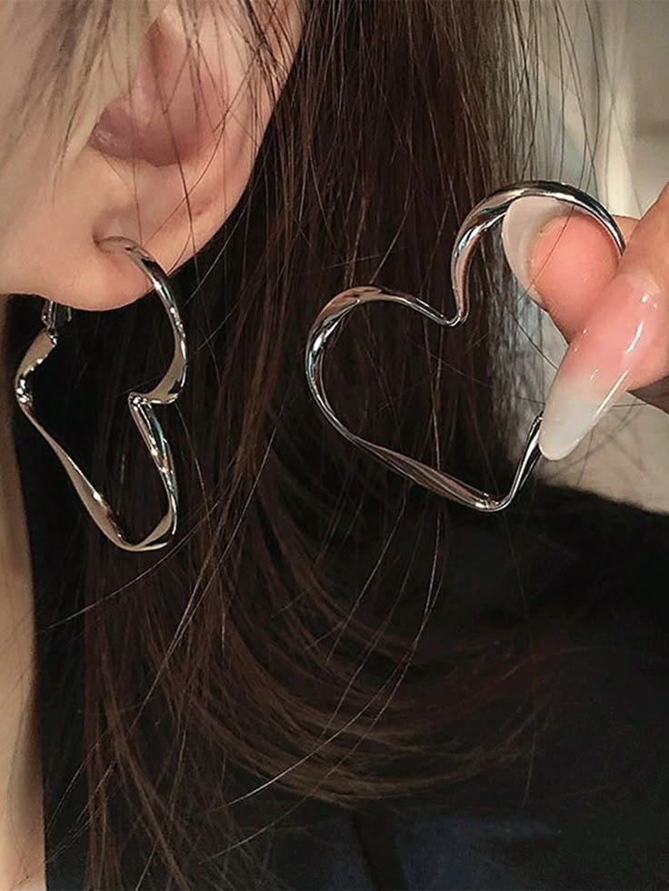 Big Heart Hoop Earrings