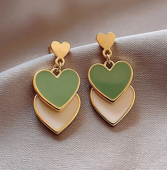 Triple Heart Earrings