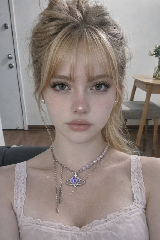 Lavender Love Planet Pearl Necklace