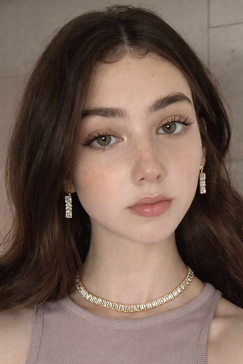 Rose Gold Plated American Diamond Studded Jewellery Set