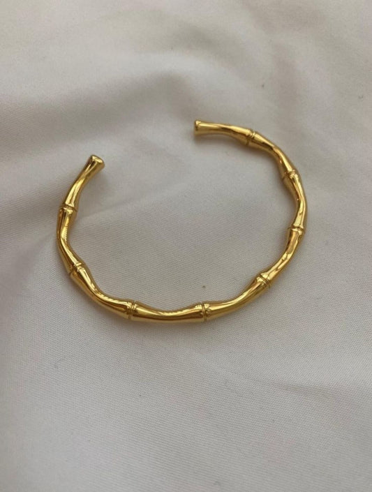 Bamboo Cuff Style Adjustable Bracelet