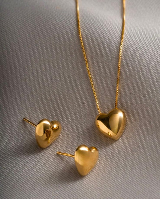 Vintage Heart Necklace Set