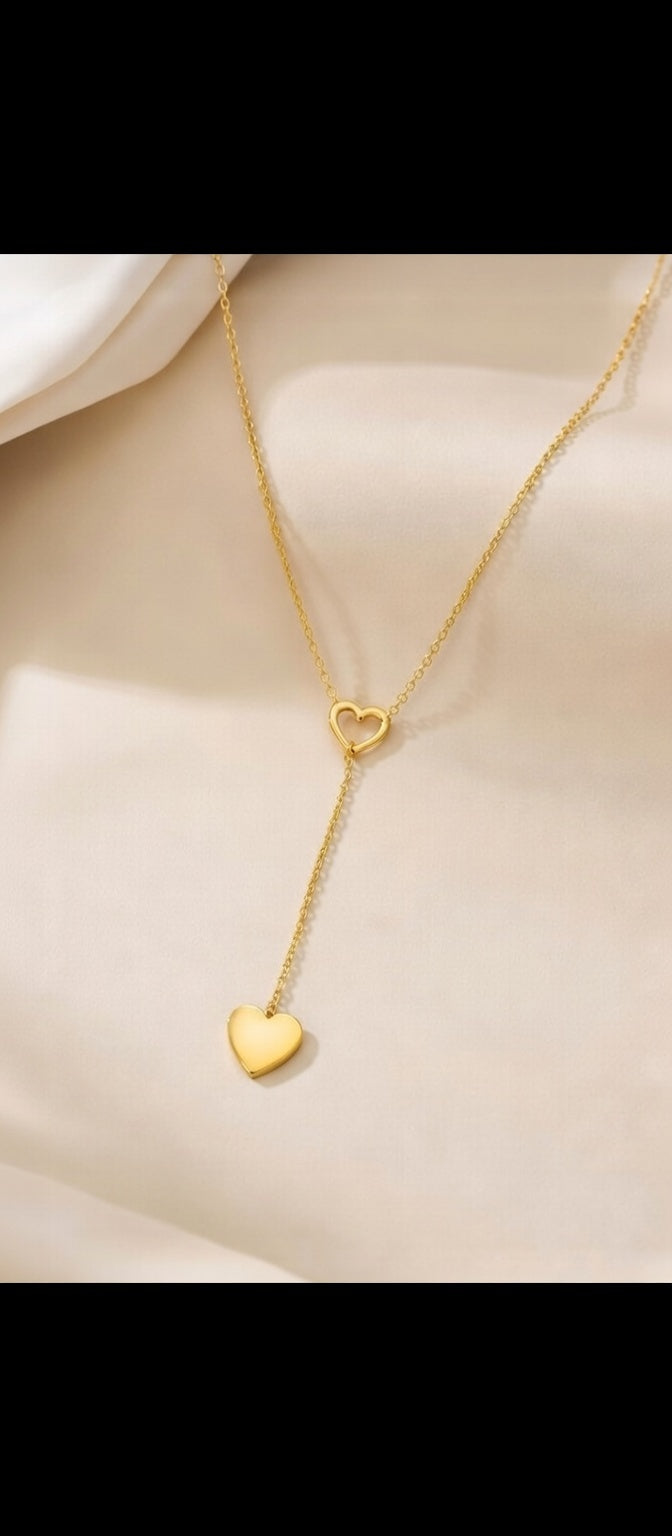 Double Heart Pull Down Chain